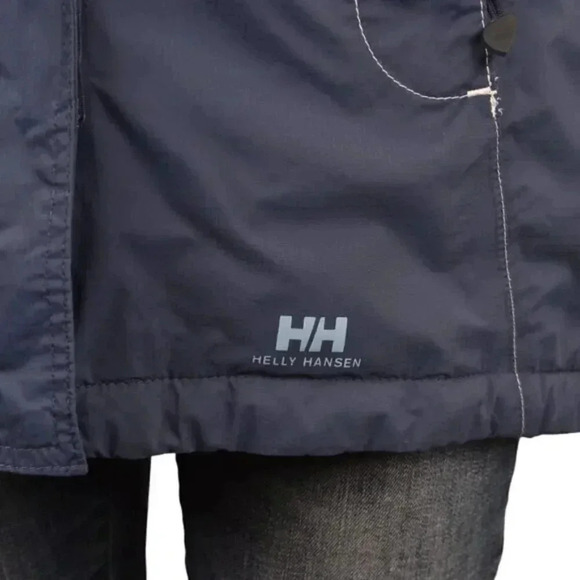 Helly Hansen Ski Jacket Long Hood Insulated Blue Helly Tech  Size Small - Picture 2 of 13